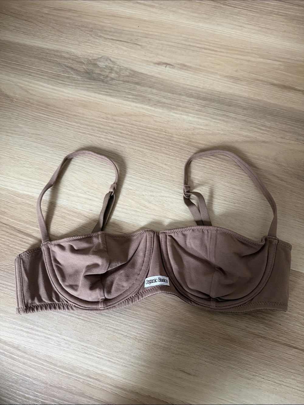 Organic Basics Taupe Underwire Bra